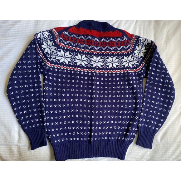 NWT Vintage Abraham and Straus Winter Snow Fair Isle Christmas Nordic Sweater M - Picture 2 of 7